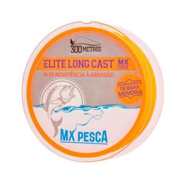 Imagem de Linha de Pesca Monofilamento Elite Long Cast Laranja 300m - Mx Pesca, 