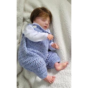 Imagem de Bebê Reborn Realista Silicone + enxoval BBateiro - Bbarteiro, Azul