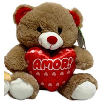 Imagem de Urso de Pelúcia com Coração FE7009 - Fizzy, Marrom