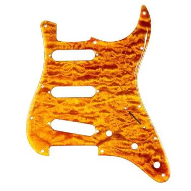Imagem de Escudo para guitarra stratocaster x100 3sgl quilted amarelo - SPIRIT