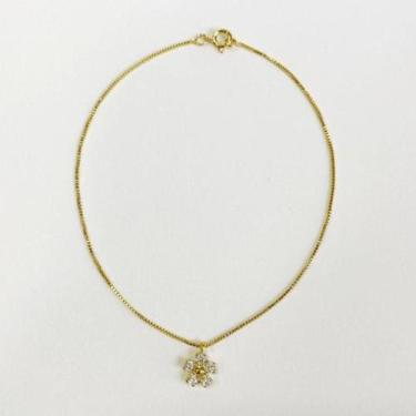 Imagem de Tornozeleira com pingente flor banhada a ouro 18k - Della Fiori Semijo