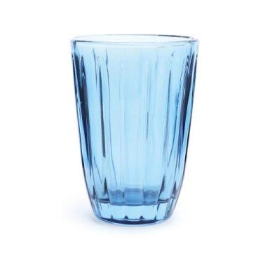 Imagem de Jogo Copos Altos Vidro Azul 310ml - 4 un - Cromus, Azul