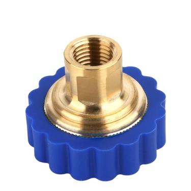 Imagem de MEASUREMAN Adaptador de mangueira de jardim latão sem chumbo, mangueira fêmea de 3/4" x fêmea NPT de 6,35 mm, rotação de 360 graus