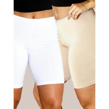 Imagem de Kit 2 Bermudas segunda pele anágua  feminino confortável - SOLUTEX, Nu