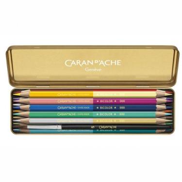 Imagem de Lápis De Cor Aquarelável Bicolor C/12 Prismalo Caran Dache - Caran d'A