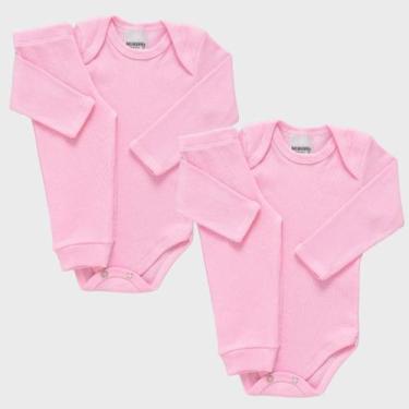 Imagem de Kit 2 Conjuntos Bebê Body + Calça Canelado Enxoval 100% Algodão Matern