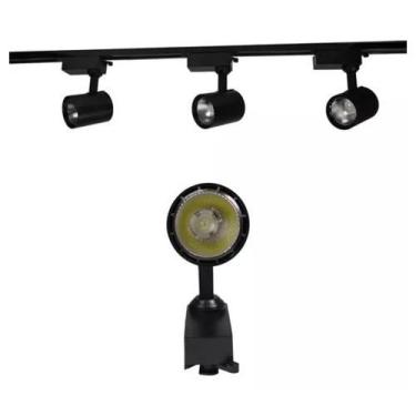Imagem de Kit Trilho Eletrificado 1 Metro Com 3 Spots Led 7w Bivolt 385lm Luz Br