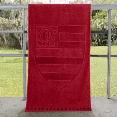 Imagem de Toalha de Banho Praia Flamengo Oficial Buettner Jacquard Relevo Algodã