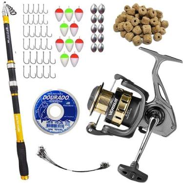 Imagem de Kit Praia Molinete Versus 3000 Vara Surf Albatroz e 62 Itens - Marine 