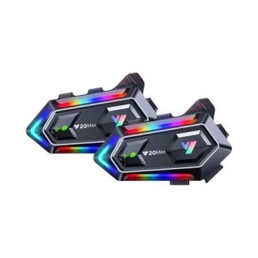 Imagem de Intercomunicador Para Capacete De Motocicleta Y20 MAX V5.3, Kit De Cha