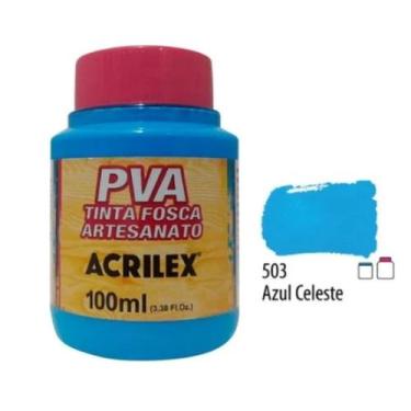 Imagem de Tinta Pva Fosca 100ml 503 Azul Celeste Acrilex