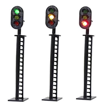 Imagem de Fancyes Luminária de trânsito em escala 1/87 HO para construção de modelos ferroviários