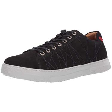 Imagem de Marc Joseph New York Tênis masculino de couro luxuoso com tecnologia leve, Nubuck preto/sola branca, 40