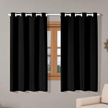 Imagem de Cortina Isa Varão Tecido Oxford 2,00m x 1,40m p/Janela Sala Quarto - Preto