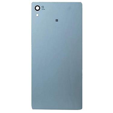 Imagem de LIYONG Peças sobressalentes de reposição nova capa traseira de material de vidro para Sony Xperia Z4 (preto) peças de reparo (cor azul)