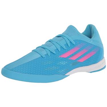 Imagem de adidas Botas de futebol unissex adulto X Speedflow.3 para ambientes internos, Sky Rush/Team Shock Pink/Branco, 13
