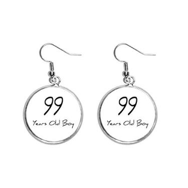 Imagem de Brinco feminino de 99 anos de idade para meninos e longevidade, brinco de prata