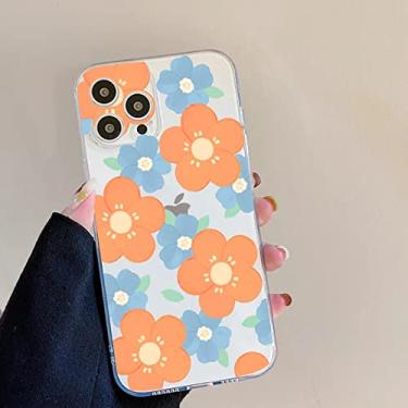 Imagem de Capa de telefone transparente flor de luxo para iphone 11 12 13 mini pro max xs x xr 7 8 plus se 2020 6s 6 capas macias, transparente k1759, para 13 pro