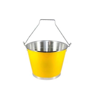 Imagem de Balde Gelo Cerveja C/ Alça Alumínio Profissional Amarelo 9l