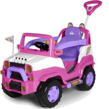Imagem de Carrinho de Passeio e Pedal para Bebe Calesita Diipi Rosa