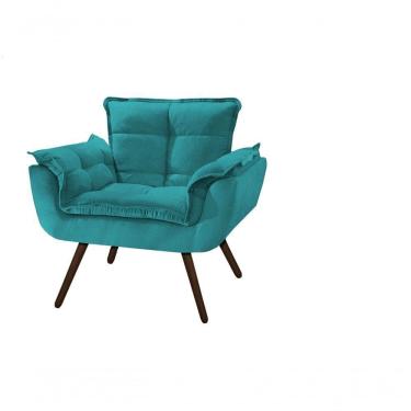 Imagem de Poltrona Opala Decorativa Azul Turquesa