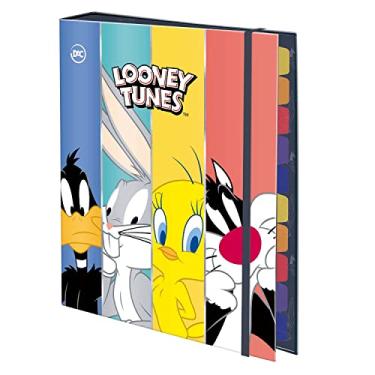 Imagem de DAC - Caderno Argolado 1/4 Com 48 Folhas Looney Tunes Fechamento em Elástico