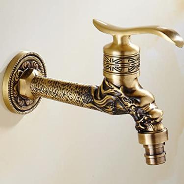 Imagem de Torneira decorativa de latão ao ar livre para jardim torneira antiga retrô máquina de lavar banheiro torneira varanda antigo esfregão torneiras de luxo, 5, china