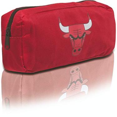 Imagem de NBA Estojo Necessaire Chicago Bulls Vermelho Desenho animado Resistente e impermeável para viagem/uso em movimento