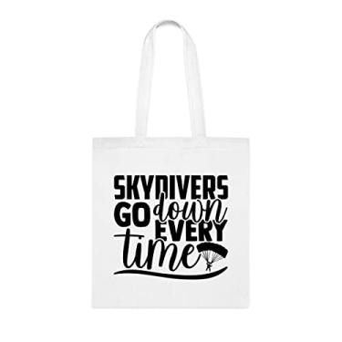 Imagem de Sacola Skydivers, presente de paraquedistas, bolsa de ombro paraquedista sacos reutilizáveis, ideia de presente de cesta de natal de aniversário, presente para ela, presente para ele,