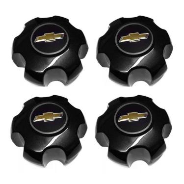 Imagem de Jogo 4 Calota Centro Roda GM S10  LTZ Preto Brilhante