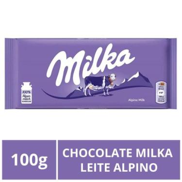 Imagem de Chocolate Milka, Leite Alpino, Barra 100G