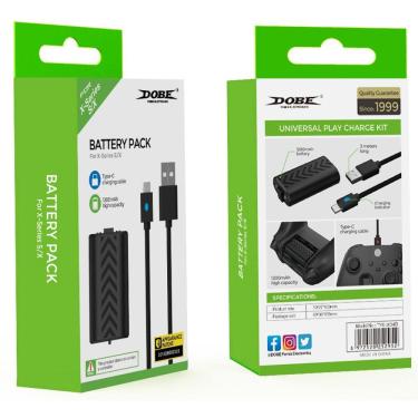 Imagem de Bateria Recarregável Para Controle Xbox Series + Cabo USB 3 Metros C/ LED