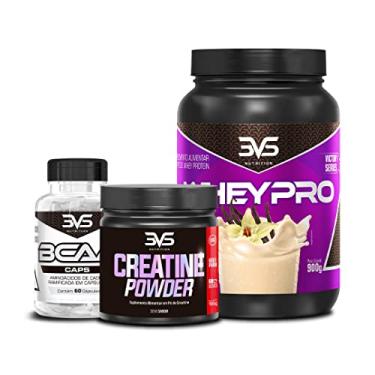 Imagem de Combo Whey Pro + Creatina + BCAA 3VS Nutrition (Baunilha)