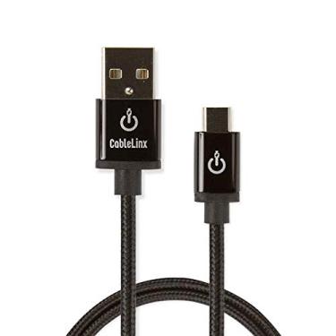 Imagem de Cabo trançado de carregamento e sincronização CableLinx Elite Micro para USB-A, Preto, 36"