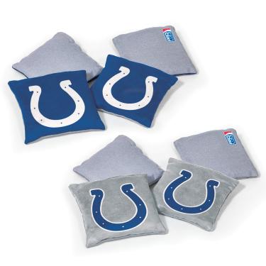 Imagem de Wild Sports NFL Indianapolis Colts pacote com 8 sacos de feijão dupla face, cor da equipe