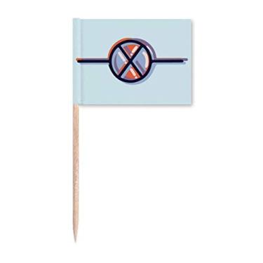 Imagem de Lâmpada elétrica circuito diagrama palito bandeiras marcadoras decoração de festa