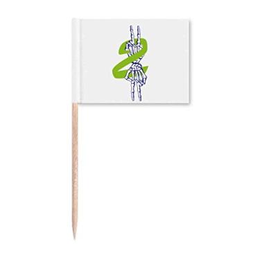 Imagem de Finger Bone Victory Celebration Palito de Dente Marcador Topper Decoração de Festa
