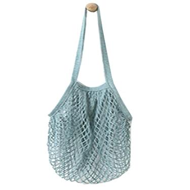 Imagem de (Green) - Flyou Portable Reusable Mesh Cotton Net String Bag Organiser Shopping Tote Handbag Fruit Storage Shopper NEW (green)