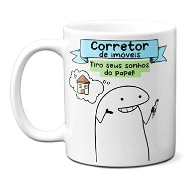 Imagem de Caneca Corretor Imóveis Tiro Seus Sonhos DO Papel Presente (Branca)