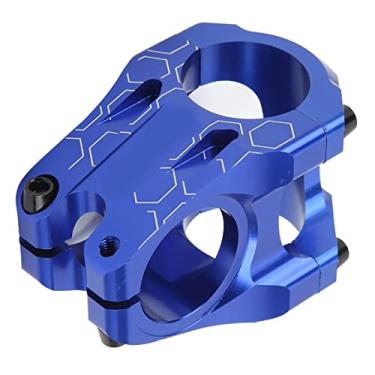Imagem de Haste de guidão curta, haste de guidão de bicicleta anodizada curta liga de alumínio para mountain bike Azul