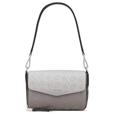 Imagem de Calvin Klein Bolsa de ombro Ava Novelty Demi, Logotipo preto Multi Perf, One Size
