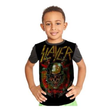 Imagem de Camiseta Infantil Slayer Banda De Rock Ref:221 - Smoke