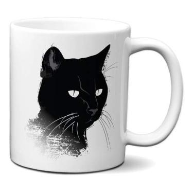 Imagem de Caneca Gato Preto Present Criativo Mãe Pai Pet Personalizado