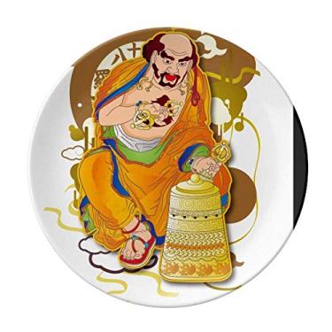 Imagem de Alfândega Dezoito Arhats Placa decorativa de porcelana Salver Prato de jantar
