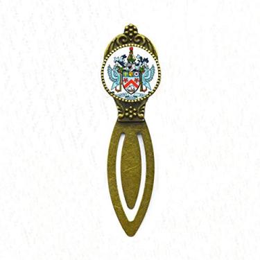 Imagem de Marcador de página retrô com emblema nacional de São Cristóvão e Névis