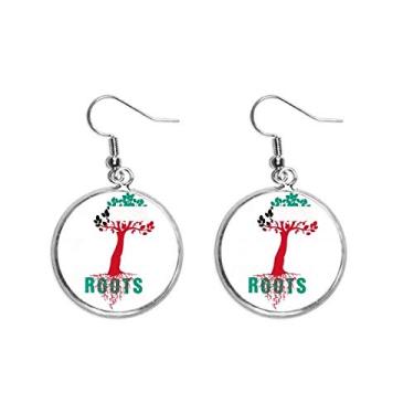 Imagem de Brinco com pingente de orelha de Kuwait da família com raiz, joia feminina