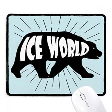 Imagem de Mousepad de borracha com contorno de urso preto natural com borda costurada