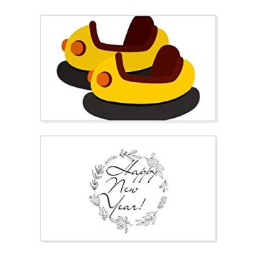 Imagem de Para-choque carro ilustração de parque de diversões ano novo festival cartão Bless mensagem presente