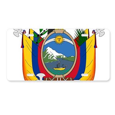 Imagem de DIYthinker Placa de licença Quito Ecuador National Emblema Decoração de aço inoxidável Automobile Tag