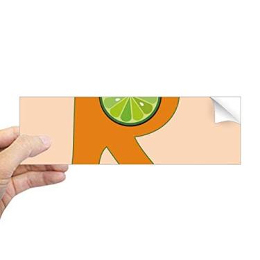 Imagem de DIYthinker R alfabeto laranja frutas retangulares adesivo para janela notebook